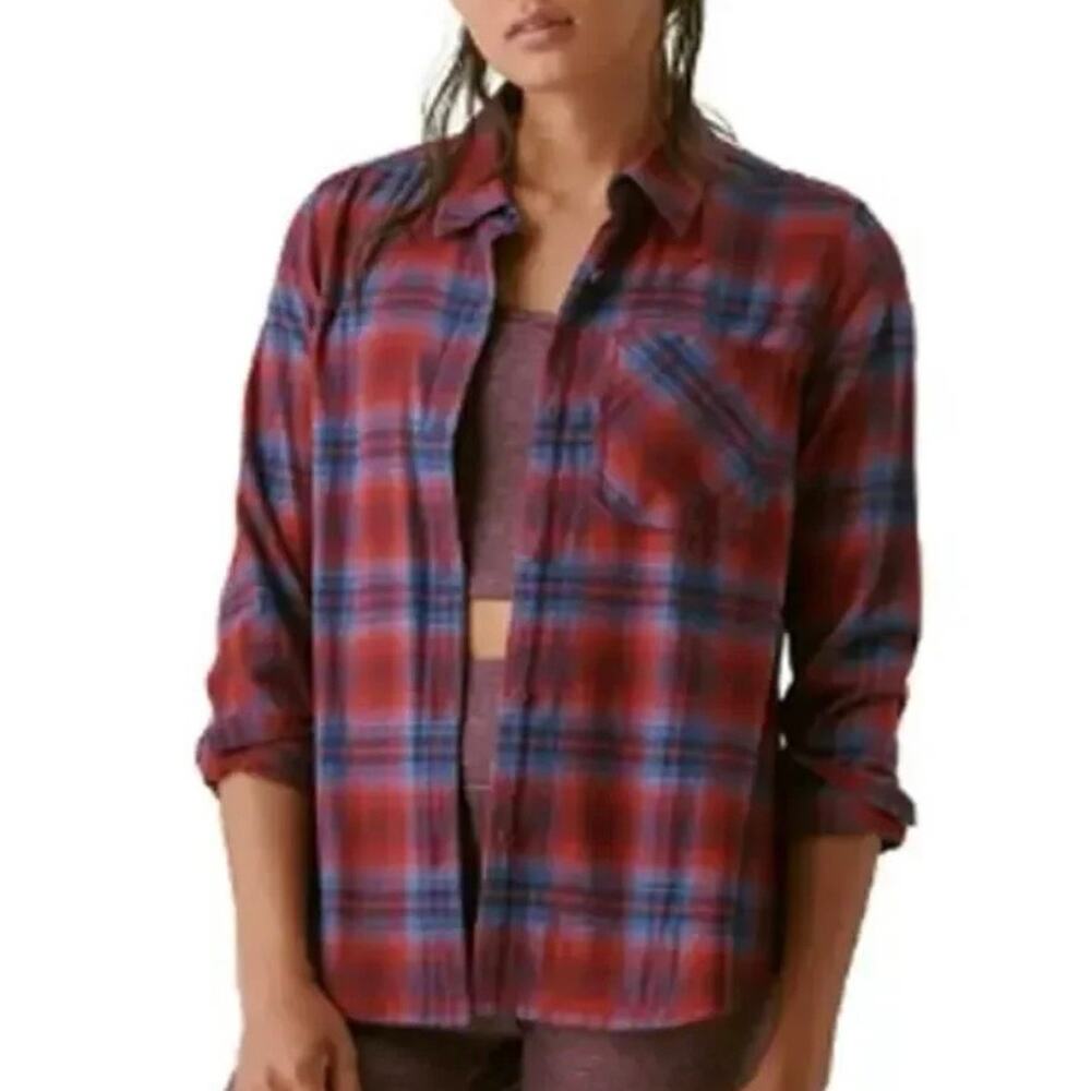 BASS OUTDOOR Plaid Long Sleeve Flannel Button-Up Shirt, Size Large New with Tag